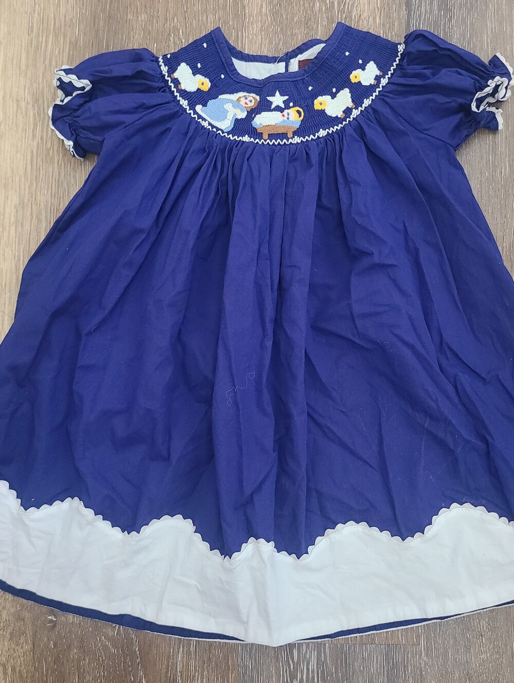 Lil Cactus Nativity Smocked Dress Size 12-24mo